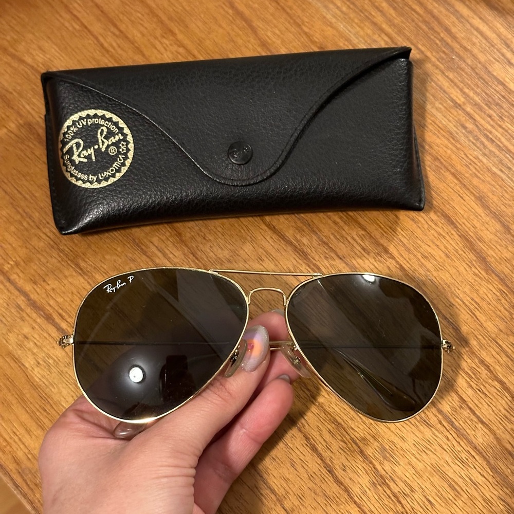 Oversized Ray-ban aviator, polarized lens